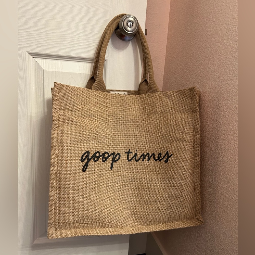 Goop Jute Tote Bag